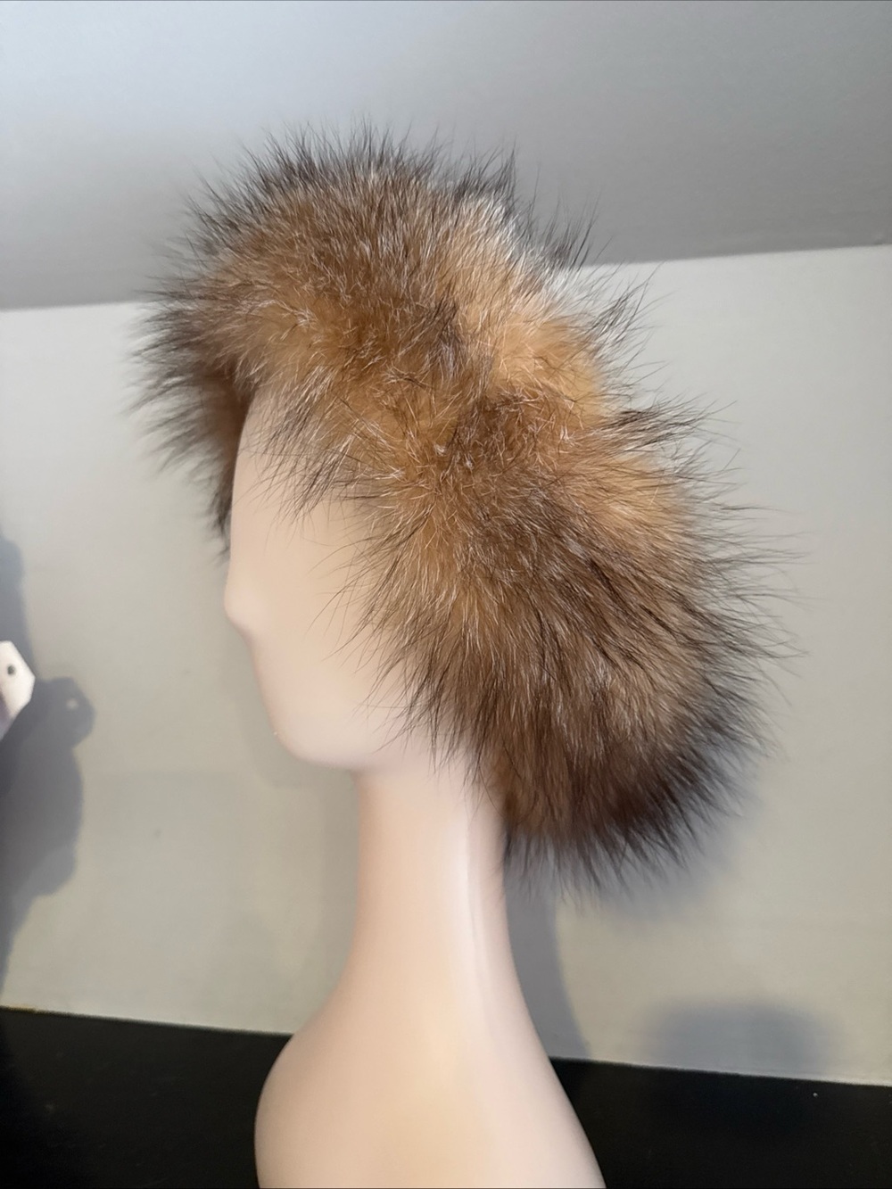 Luxury Brown Fur Fox Headband - Women Accessories